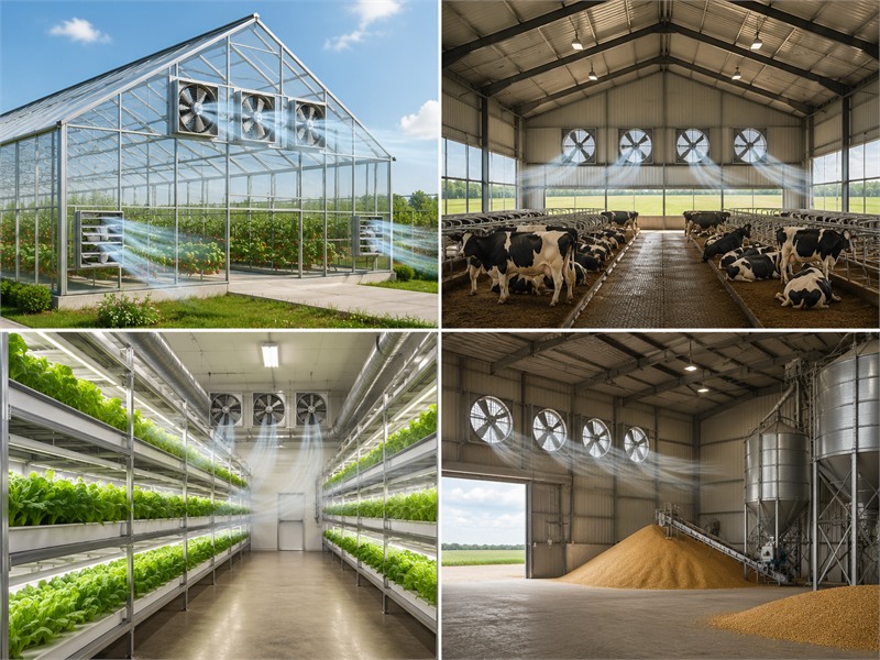 cee ventilation applications greenhouse farm livestock