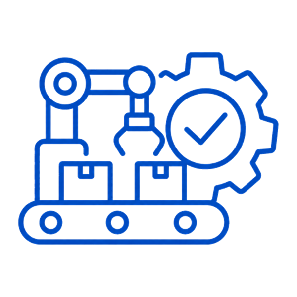 automated production quality check icon