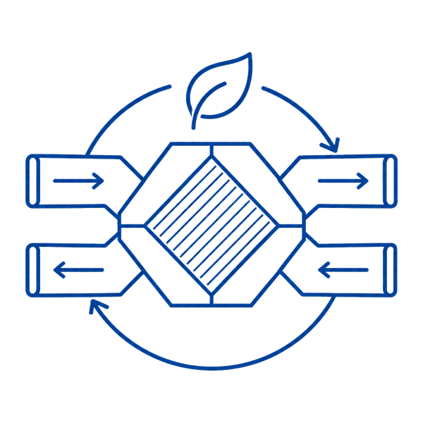 heat recovery core airflow icon