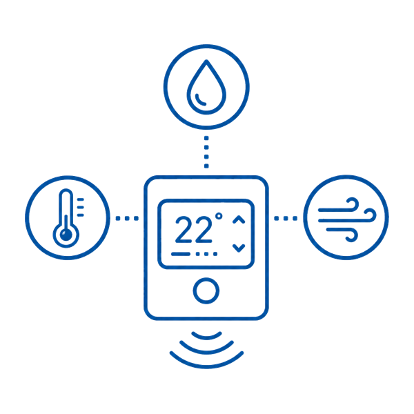 temperature humidity air control icon