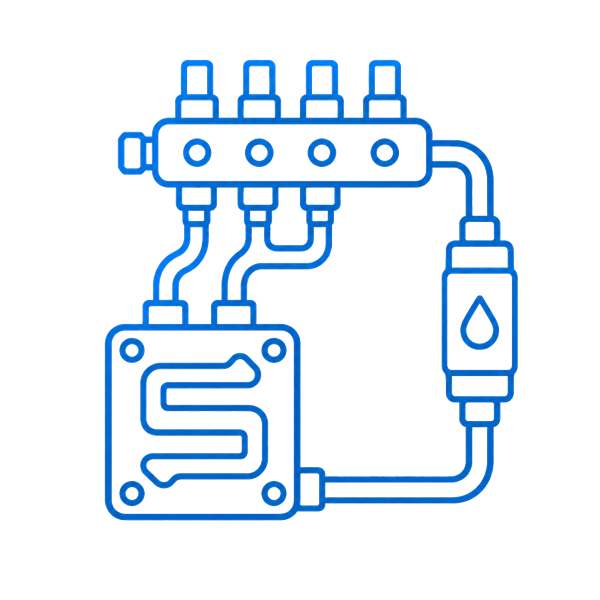 ventilation piping control unit icon